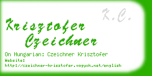 krisztofer czeichner business card